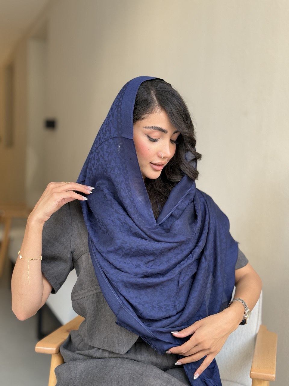 شال زنانه طرح برند