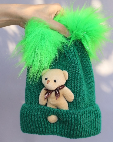 کلاه کش بافت عروسکی